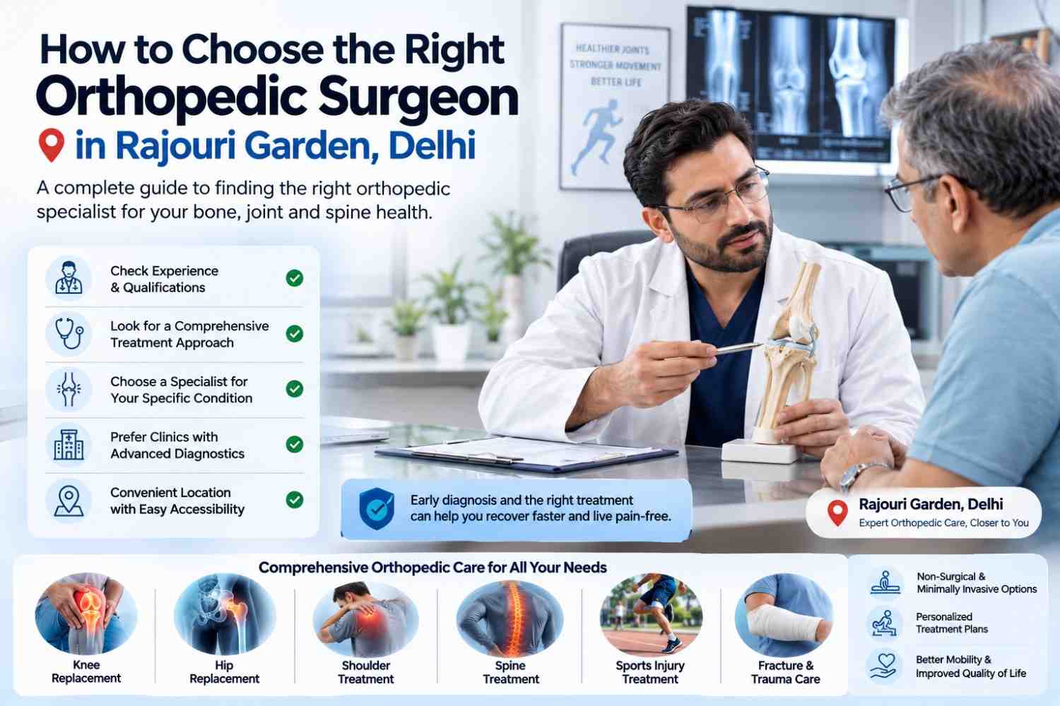 How to Choose the Right Orthopedic Surgeon in Rajouri Garden, Delhi